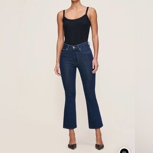 DL1961 Bridget Boot‎ High Rise Instasculpt Crop Jeans in Lunar Sky Sz 29